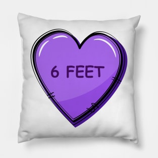 Valentine Candy Heart Purple Pillow