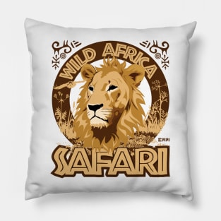 Wild Africa Safari, African lion, Pillow