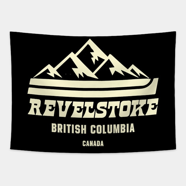 Revelstoke british columbia ski Logo Tapestry by Alexander Luminova