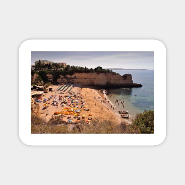 Praia de Nossa Senhora da Rocha Algarve Portugal Magnet by AndyEvansPhotos