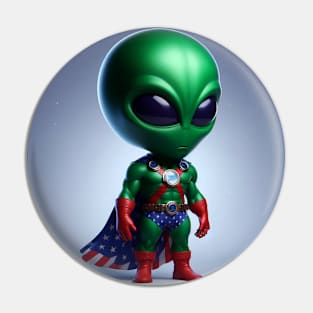 Martian Alien Caricature #4 Pin