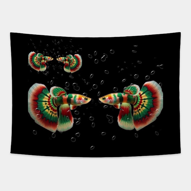 Pet Fish nice art design. Tapestry by Dilhani