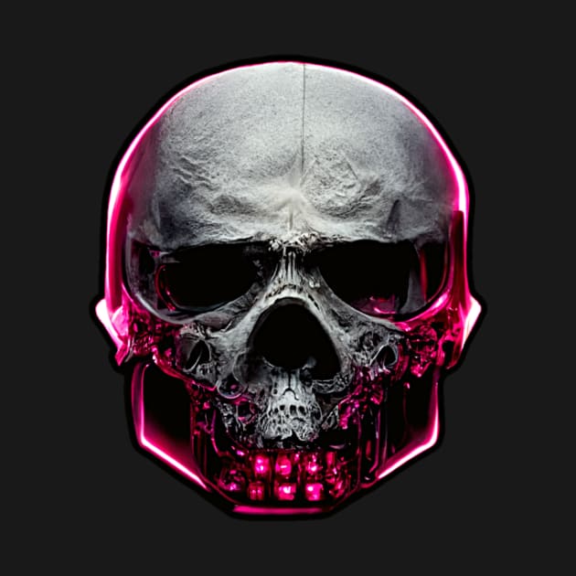 Cyber Neon Skull by Edongski303 Teepublic Merch