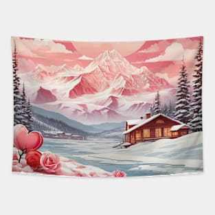 Canada Valentine's Day Travel Vintage Retro Sunset Tapestry