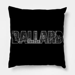 Ballard Street Map Pillow