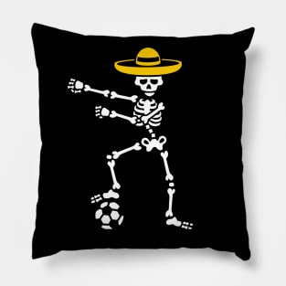 Mexico football soccer floss dance flossing skeleton Dia de muertos Pillow