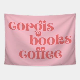 Corgis Books Coffee Tapestry