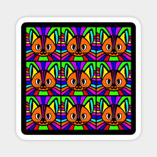 Cat rainbow pattern Magnet