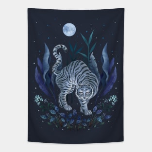 Year of the Tiger - Blue Night Tapestry