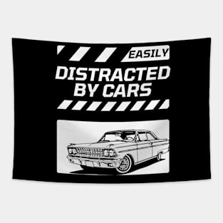 Easily Distracted By Cars Tapestry