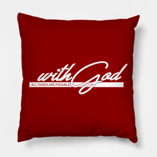 With God All Thing Are Possible - Matthew 19:26 | Bible Quotes Pillow