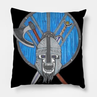 Vikings Skull - Shield and Weapons Pillow