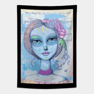 Sugar Skull Girl 2 of 3 Tapestry