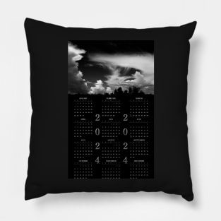 Cloudscape • 2024 Year-at-a-glance Calendar Pillow