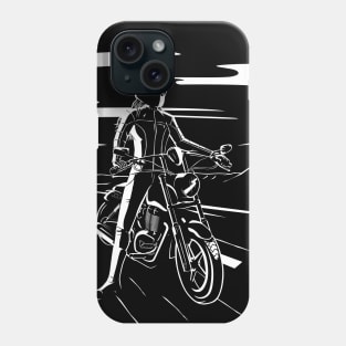 Biker Girl on the Road Phone Case