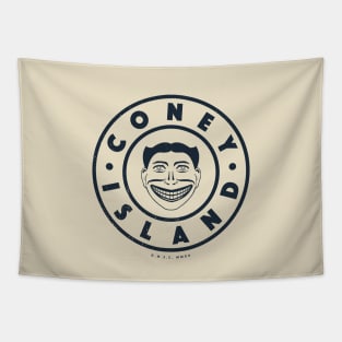 Coney Island, New York - Steeplechase Face Circle Tapestry