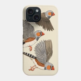 Zebra Finches Flight Phone Case