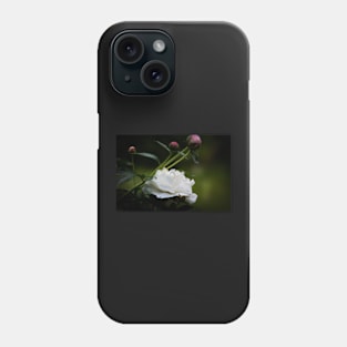 White Peony Phone Case