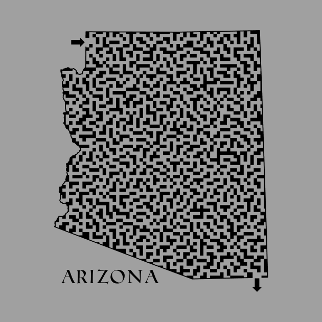 Arizona State Outline Maze & Labyrinth by gorff