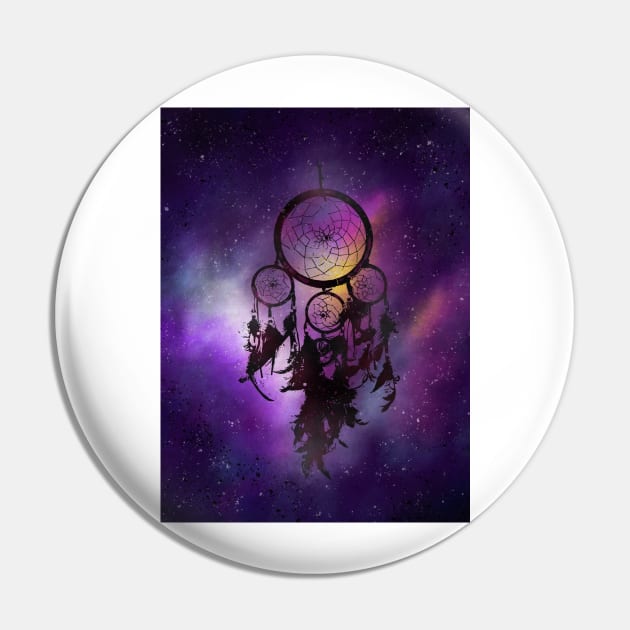 Dream Catcher Galaxy Pin by KateVegaVisuarts