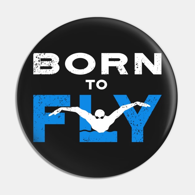 Swim Guys Born to Fly Pin by atomguy