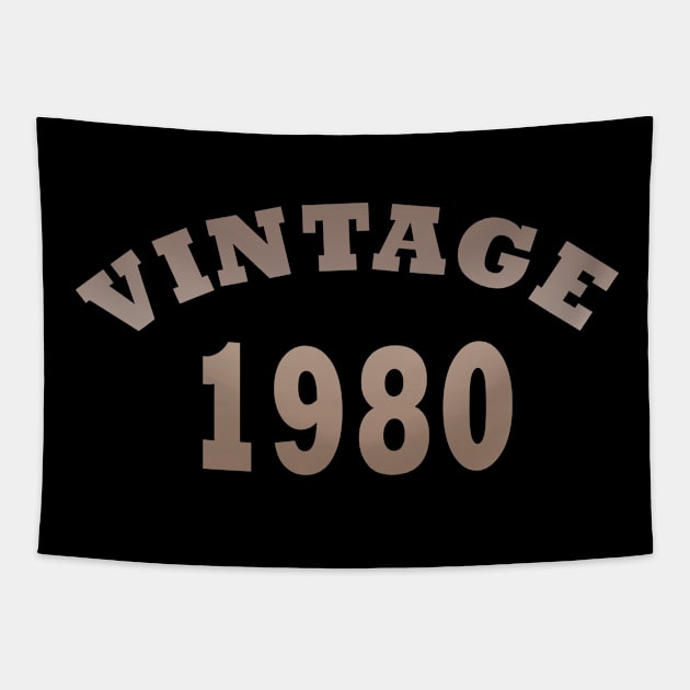 vintage 1980 birthday Tapestry by omitay