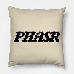 PHASR Puff Logo Black Pillow