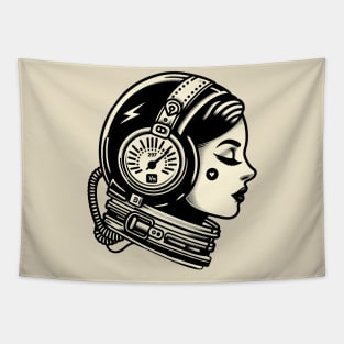 Vu Meter Astronaut Girl Tapestry