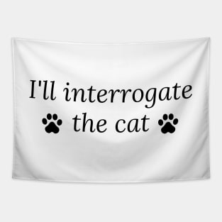 I'll Interrogate The Cat Castiel Misha Collins Supernatural Vintage Tapestry