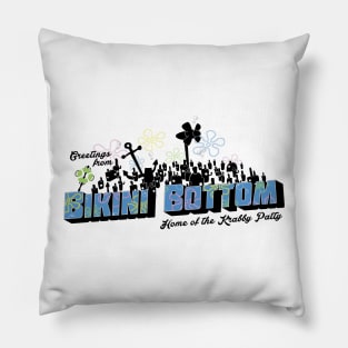 Greetings From Bikini Bottom! Pillow