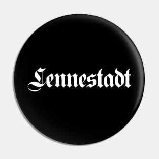 Lennestadt written with gothic font Pin