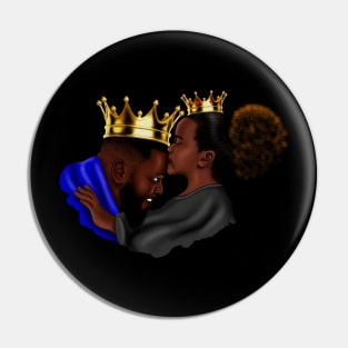 African Dad and Daughter, Fathers Day Gift. King and Princess Pin