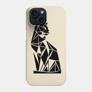 Black Geometric Cat Phone Case