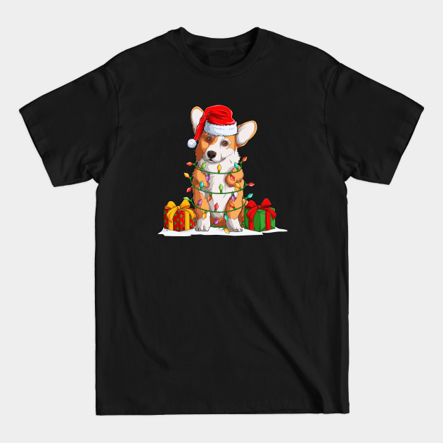 Disover Corgi Santa Christmas Tree Lights Xmas Gifts Boys Kids Men - Corgi Christmas - T-Shirt