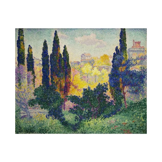 The Cypresses at Cagnes by Henri-Edmond Cross by Classic Art Stall