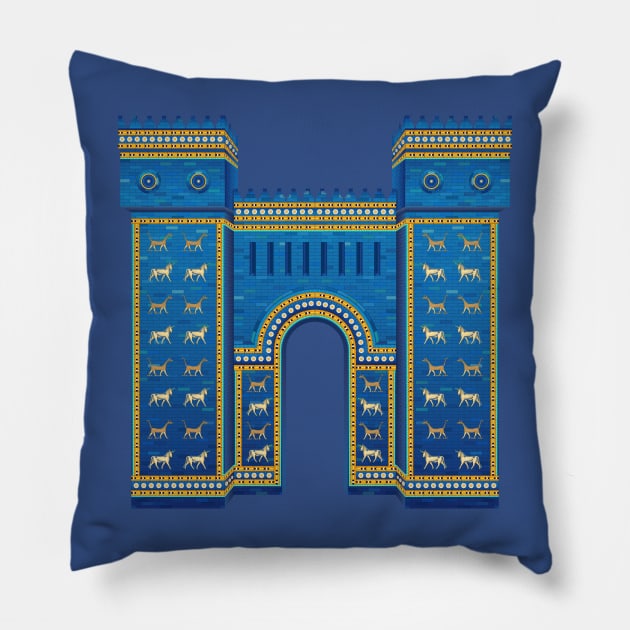 Ishtar Gate original Pillow by Dingir ENKI