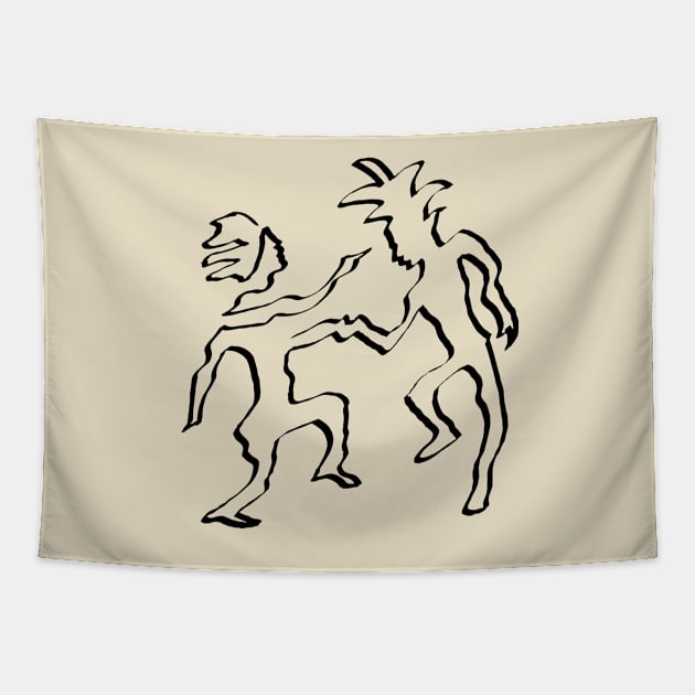 Dance the Line away  - Oneliner Tapestry by Motiondust