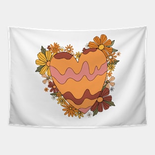 Brown hearts Tapestry