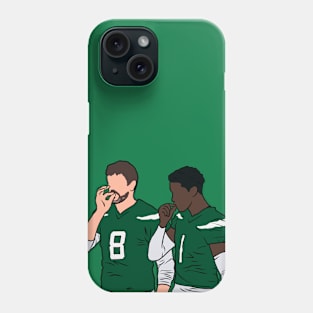 Aaron Rodgers and Sauce Gardner Handshake Phone Case