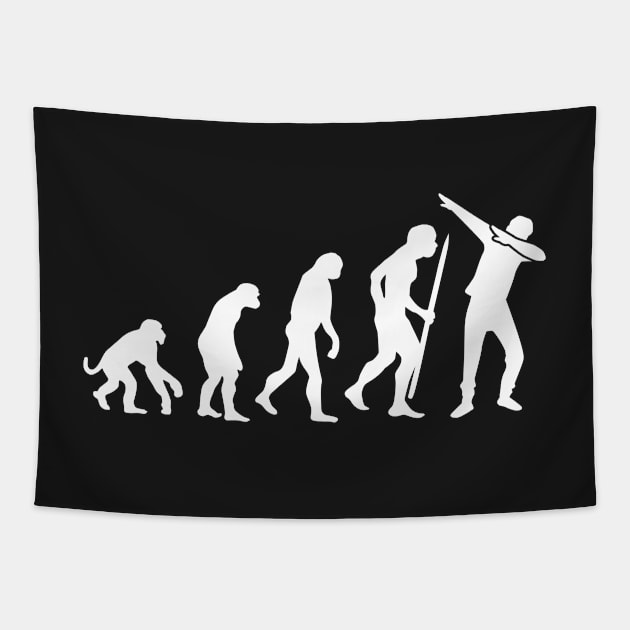 Evolution Dab / Dabbing (white) Tapestry by LaundryFactory