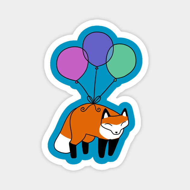 Balloon Fox Magnet by saradaboru