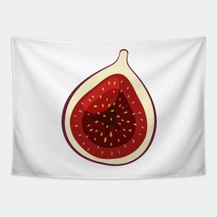 Juicy figs and leaves, exotic fruits pattern print Tapestry