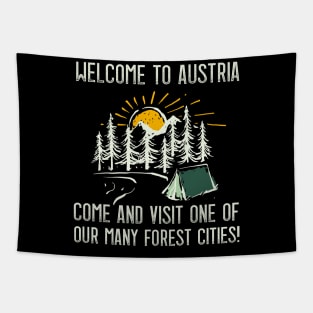 Welcome to Austria - Forest Citie Tapestry