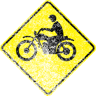 Motorcycle Xing (distressed) Magnet