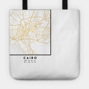 CAIRO EGYPT CITY STREET MAP ART Tote