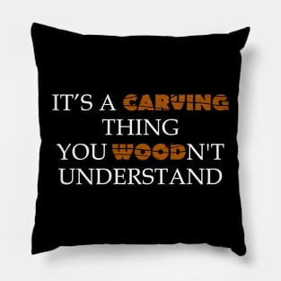 Funny Wood Working Design for Carving Fans Pillow