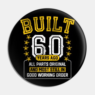 Funny 60th Birthday Shirt Adult 60 Years Old Joke Gift Pin