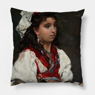 Gypsy Girl by Julius LeBlanc Stewart Pillow