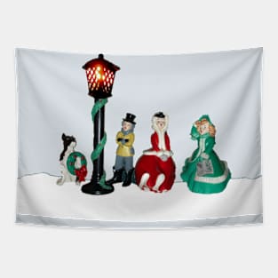 Ceramic Carolers Tapestry