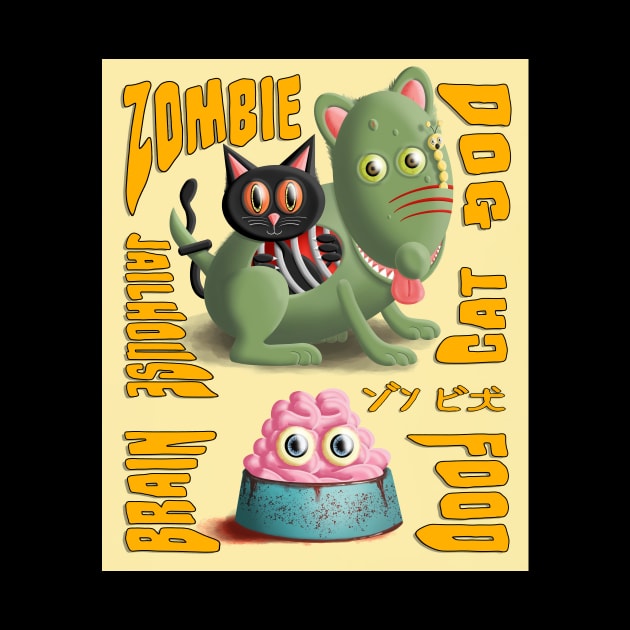 Cute Zombie Dog & Funny Jailhouse Cat by Kye Chambers 